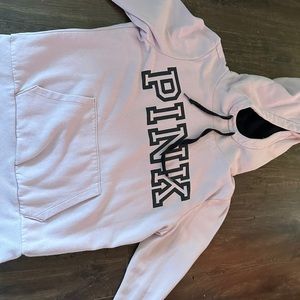This is a pink hoodie